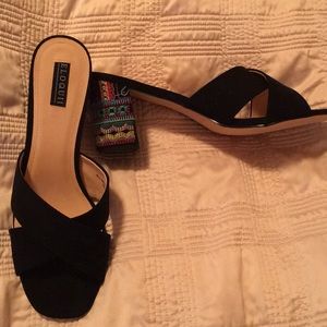 Cute Eloquii Embroidered Slides - Size 12W NWT